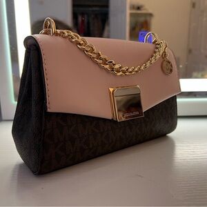 Michael Kors Pink and Brown Women's Bag